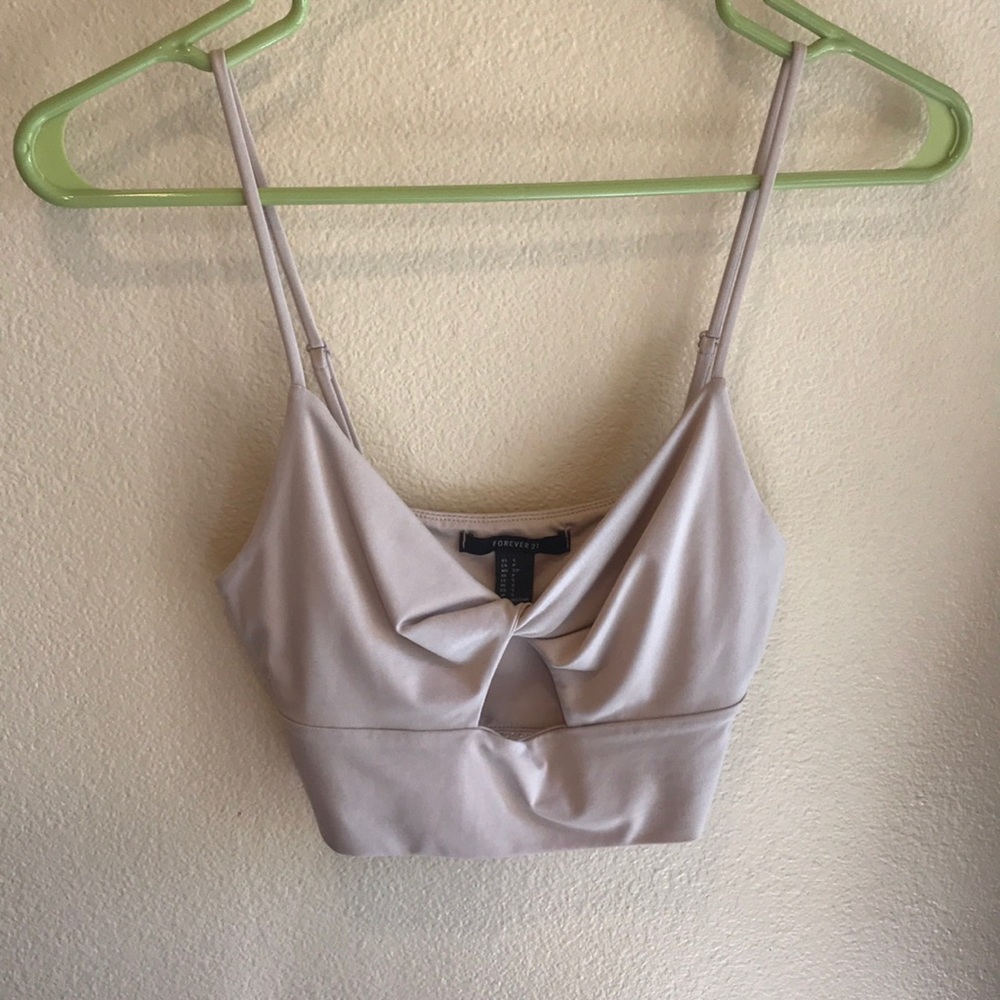 Nude crop top